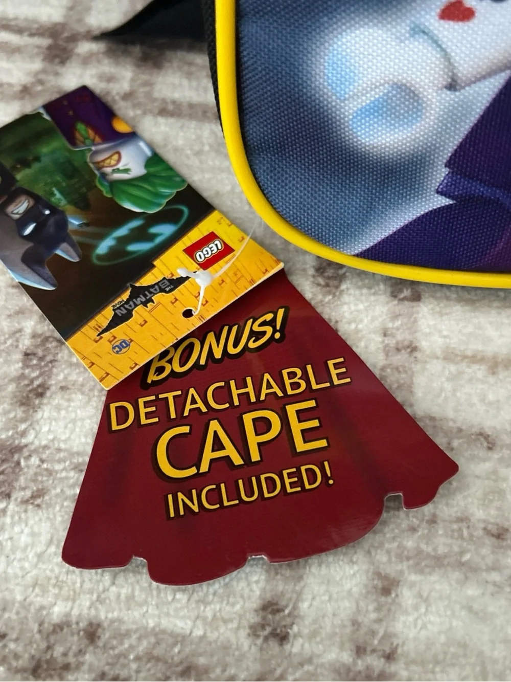 Lego The Batman Movie Lunch Bag with Detachable Cape New